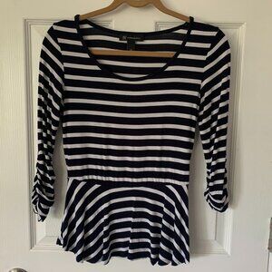 INC peplum 3/4 sleeve top